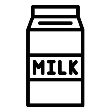 Süt Vektörü Simgesi Tasarım İllüstrasyonu