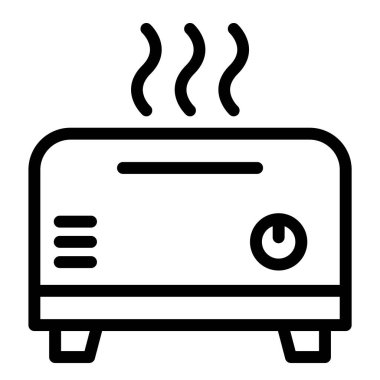 Tost Makinesi Vektörü Simgesi Tasarım İllüstrasyonu