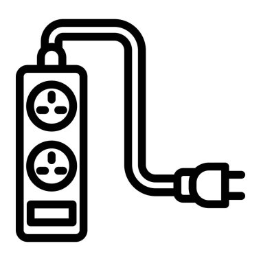 Uzantı Vektör Simgesi Tasarım İllüstrasyonu