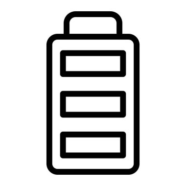 Pil Vektörü Simgesi Tasarım Çizimi