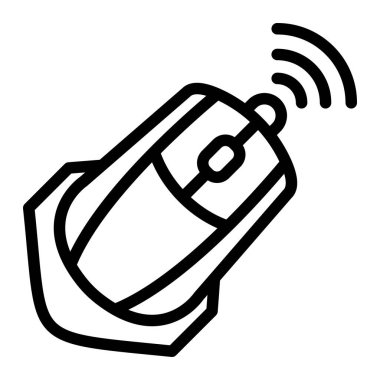 Kablosuz Fare Vektörü Simgesi Tasarım İllüstrasyonu