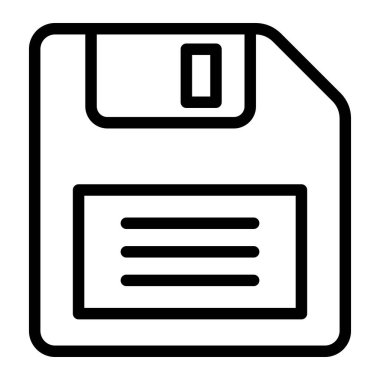 Disket Vektör Simgesi Tasarım İllüstrasyonu