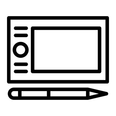 Grafik Tableti Vektör Simgesi Tasarım İllüstrasyonu