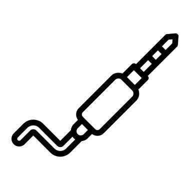 Ses Jack Vektör Simgesi Tasarım İllüstrasyonu