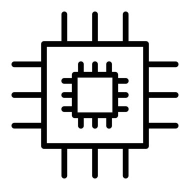 Çip Vektörü Simgesi Tasarım İllüstrasyonu