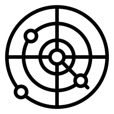 Radar Vektör Simgesi Tasarım Çizimi