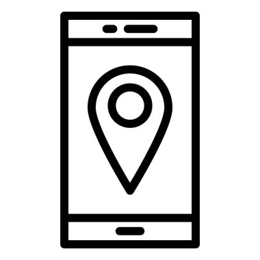 Taşınabilir konum Vektör Simgesi Tasarım İllüstrasyonu