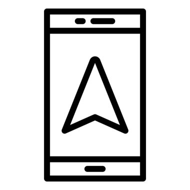 Gps Vektör Simgesi Tasarım İllüstrasyonu