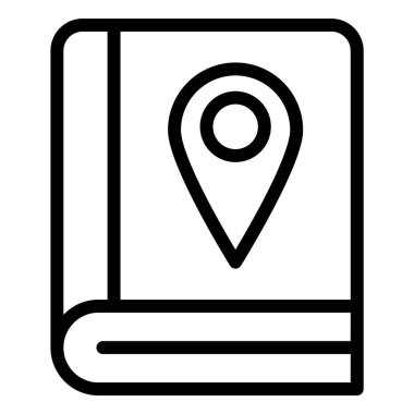 Kitap Haritası Vektör Simgesi Tasarım İllüstrasyonu