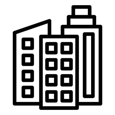 Ofis inşaatı Vektör Simgesi Tasarım İllüstrasyonu