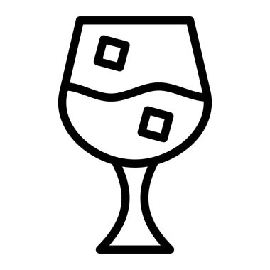 Şarap kadehi Vektör Simgesi Tasarım İllüstrasyonu