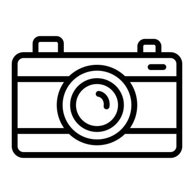 Kamera Vektörü Simgesi Tasarım İllüstrasyonu