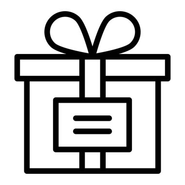 Hediye Kutusu Vektör Simgesi Tasarım İllüstrasyonu