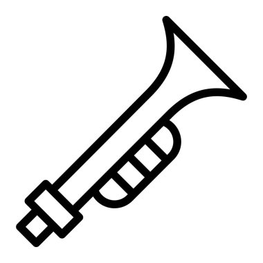 Trompet Vektörü Simgesi Tasarım İllüstrasyonu