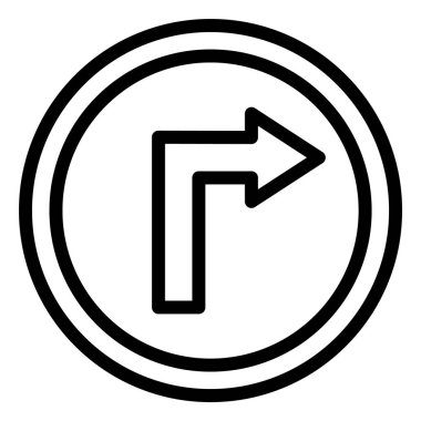 Doğru yol Vektör Simgesi Tasarım İllüstrasyonu