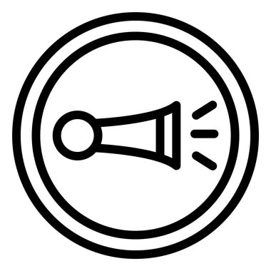 Boynuz Vektörü Simgesi Tasarım İllüstrasyonu