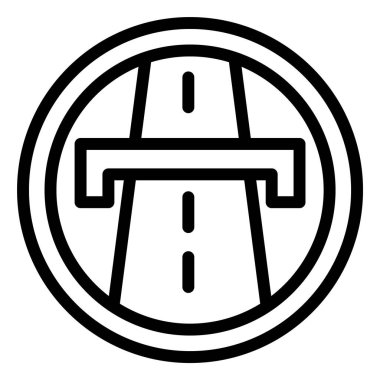 Otoyol Vektörü Simgesi Tasarım İllüstrasyonu