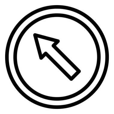 Üst Sol Vektör Simgesi Tasarım İllüstrasyonu