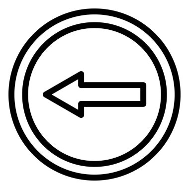 Sola Git Vektör Simgesi Tasarım İllüstrasyonu