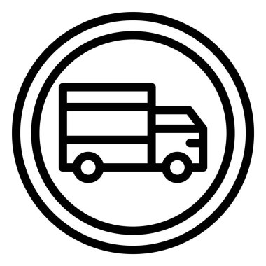 Kamyon Vektörü simgesi tasarımı illüstrasyonu