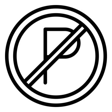 Otopark Vektörü Simgesi Tasarımı Çizimi Yok