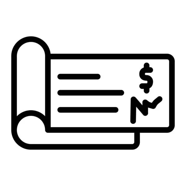 Cheque Vector Icon Design Illustration — Stock Vector