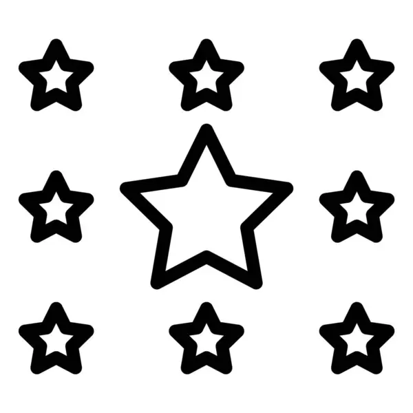 Yıldız Vektörü Simgesi Tasarım İllüstrasyonu