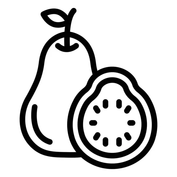 Guava Vektör Simgesi Tasarım İllüstrasyonu