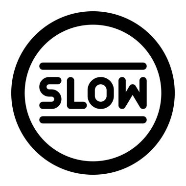 Yavaş Vektör Simgesi Tasarım İllüstrasyonu