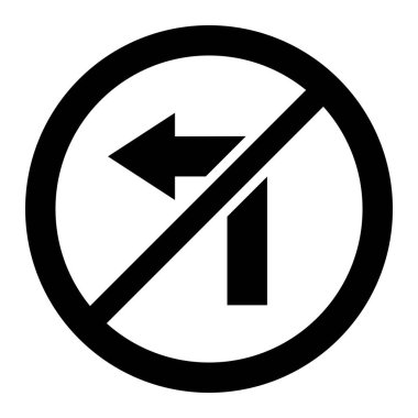 Sola Dönüş Yok Vektör Simgesi Tasarım ResmiComment
