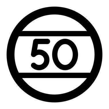 Hız sınırı Vektör Simgesi Tasarım İllüstrasyonu