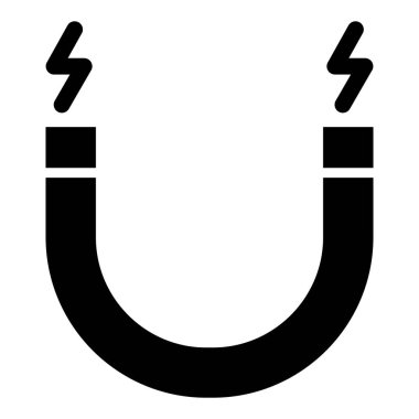 Magnet Vektör Simgesi Tasarım Çizimi