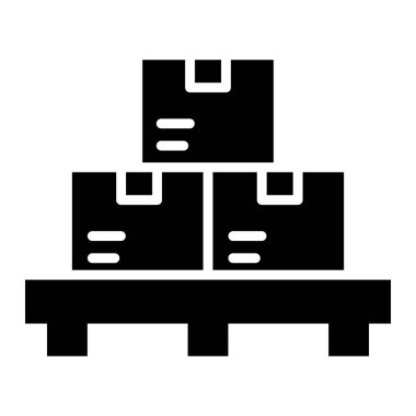 Pallet Vektör Simgesi Tasarım İllüstrasyonu