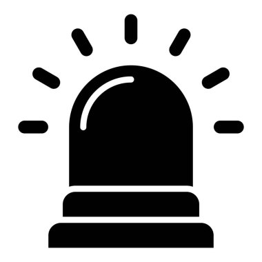 Siren Vektörü Simgesi Tasarım Çizimi