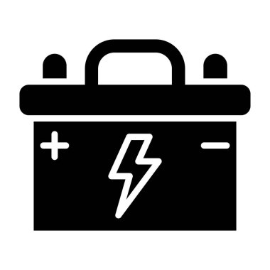 Pil Vektörü Simgesi Tasarım Çizimi