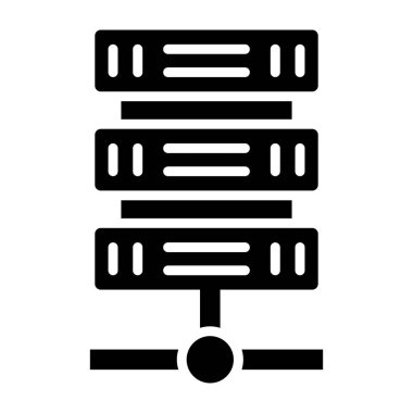 Sunucu Vektörü Simgesi Tasarım İllüstrasyonu