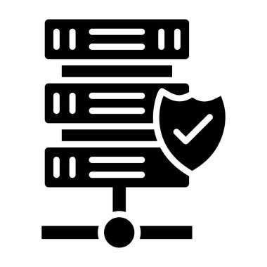 Veritabanı Vektör Simgesi Tasarım İllüstrasyonu