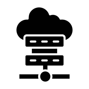 Bulut Sunucusu Vektör Simgesi Tasarım İllüstrasyonu