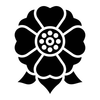 Çiçek Vektörü Simgesi Tasarım Çizimi