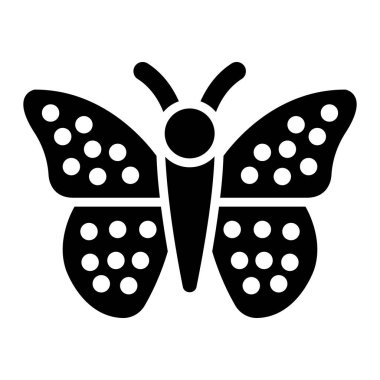 Kelebek Vektör Simgesi Tasarım Çizimi