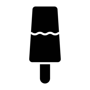 Dondurma Vektör Simgesi Tasarım Çizimi