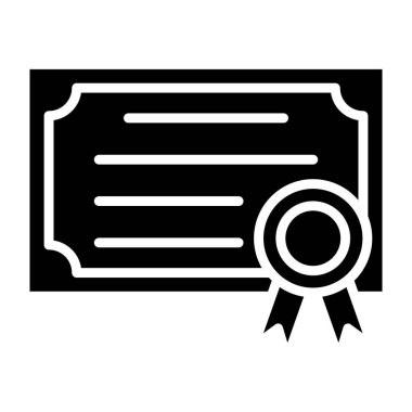 Sertifika Vektör Simgesi Tasarım İllüstrasyonu