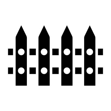 Çit Vektörü Simgesi Tasarım İllüstrasyonu