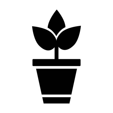 Bitki Vektörü Simgesi Tasarım İllüstrasyonu