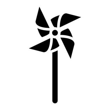 Fırıldak Vektörü Simgesi Tasarım Çizimi