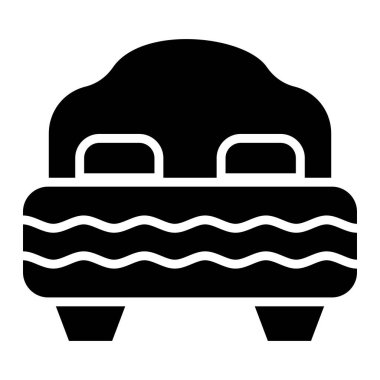 Yatak Vektörü Simgesi Tasarım İllüstrasyonu