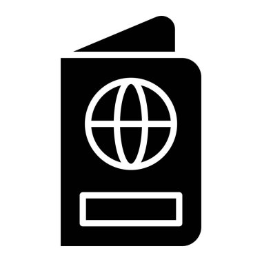 Pasaport Vektörü Simgesi Tasarım İllüstrasyonu