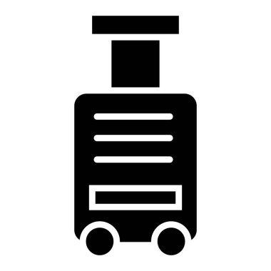 Bagaj Vektörü Simgesi Tasarım İllüstrasyonu