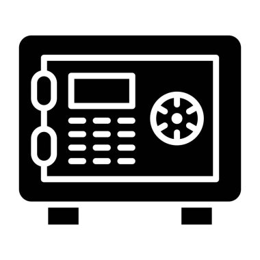 Güvenlik Kutusu Vektör Simgesi Tasarım İllüstrasyonu