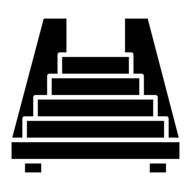 Merdiven Vektörü Simgesi Tasarım Çizimi